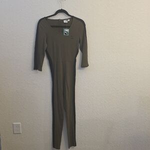 NWT Puma Olive and Black Women's Bodysuit